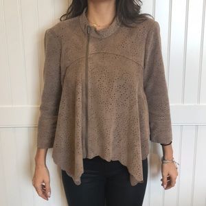 BCBG maxazria suede cropped jacket. LIKE NEW CDTN!